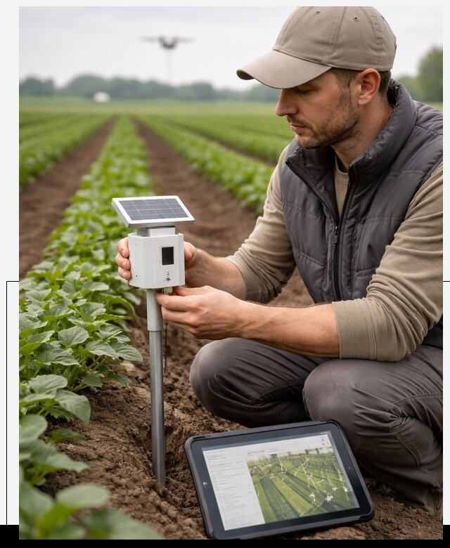 IoT мониторинг сельскохозяйственных полей и контроля в Мысках